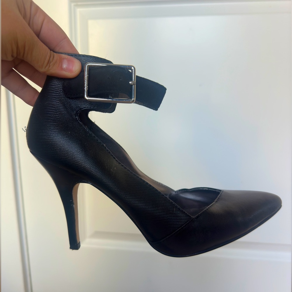 Black Leather Calvin Kline Heels